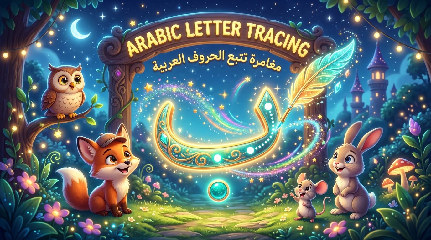 تتبع مسار الحروف العربية